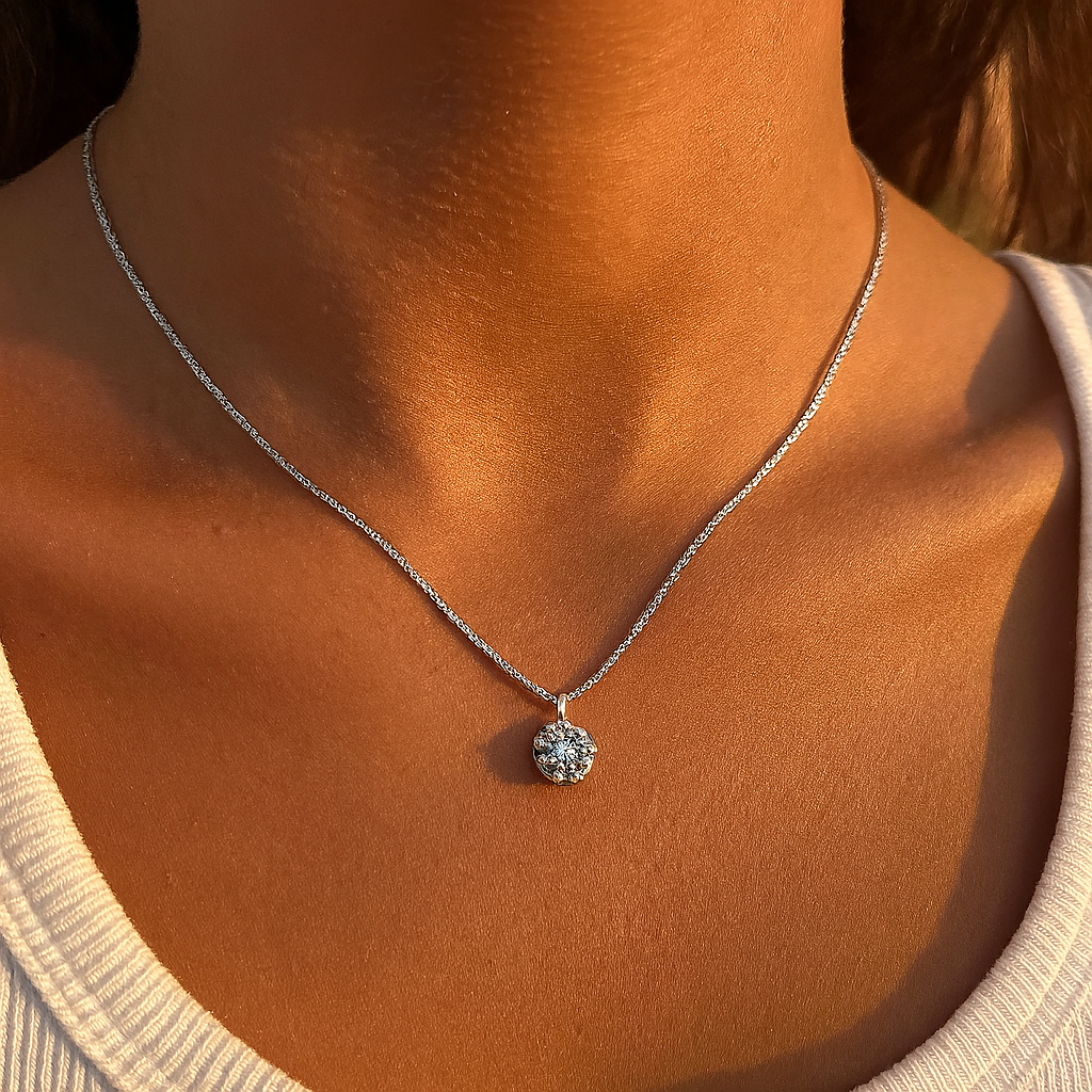 TEN CARATS S925 Sterling Silver VVS1 Moissanite Classic Women's Necklace Birthday Party Gift GRA Certified Jewelry photo review